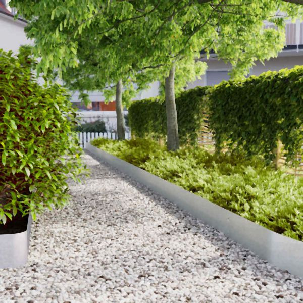 vidaXL Rasenkanten 10 Stück 20x103 cm Verzinkter Stahl, 860159