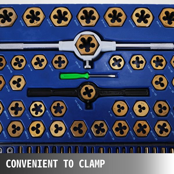 40-teiliges Gewindebohrer-Set M3-M12 - Mit Matrizen Und Werkzeugen