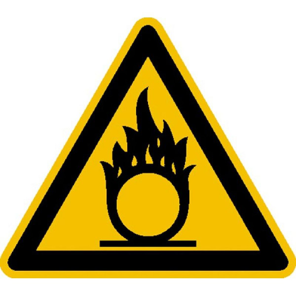 Stein HGS Warnschild, Warnung vor brandfördernden Stoffen, 100 mm / Folie, selbstklebend, 21.a1005