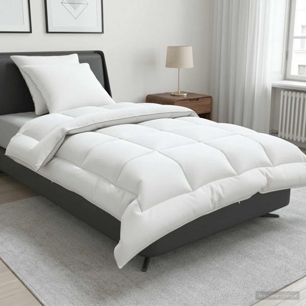 vidaXL Bettdecke und Kissen Set 3-teilig 135x220 cm Winter 450 GSM Wolle, 3441895