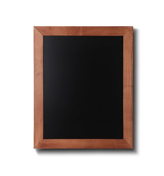 Showdown Displays Kreidetafel Holz, flacher Rahmen, teak, 40x50, CHBLB40x50