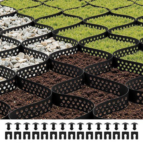 VEVOR Kiesgitter, 50mm, Rasengitter 5200x2700mm, Kieswabe HDPE, Geogitter für Einfahrten, Garten, Terrasse, Gehweg, Wohnmobilplätze, JDWG2INCH179URD1G001V0
