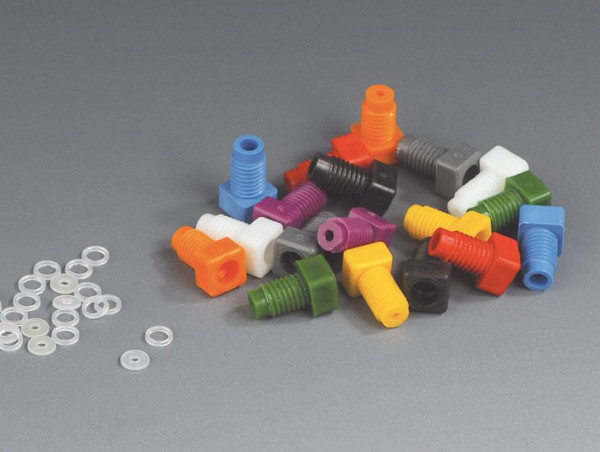 Bohlender Hohl-Schrauben für Schlauch Innen-Durchmesser x Außen-Durchmesser in mm: (1/16 x 1/8") - 1,6 x 3,2, Farbe violett, VE: 10 Stück, F 702-40