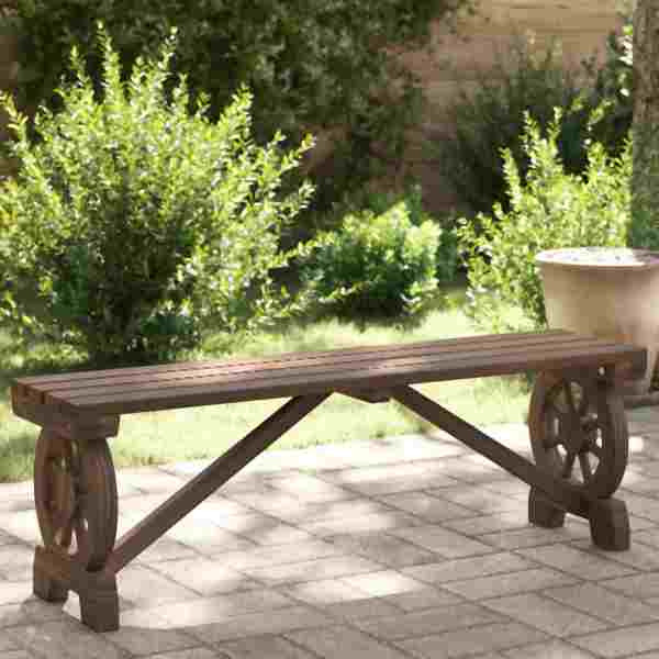 vidaXL Gartenbank 115 cm Massivholz Tanne, 365112, 8721012242210