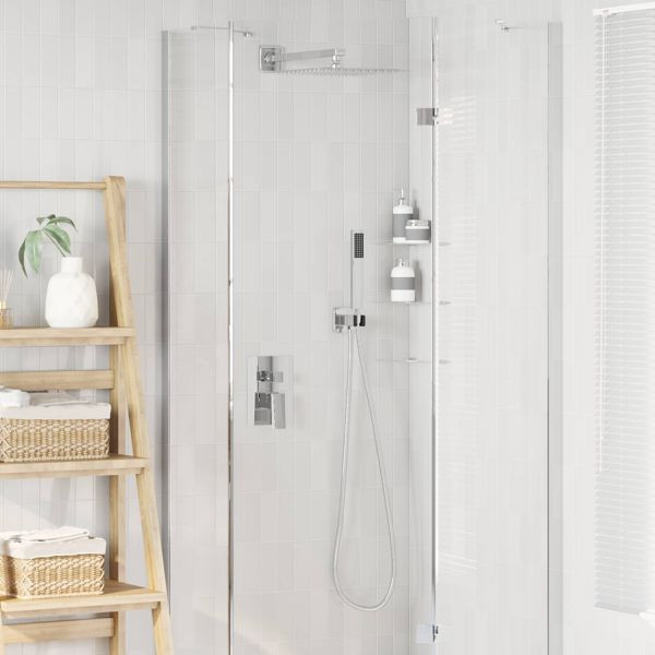 vidaXL Verborgenes Duschsystem (Quadrat) Silber Edelstahl 201, 42028988