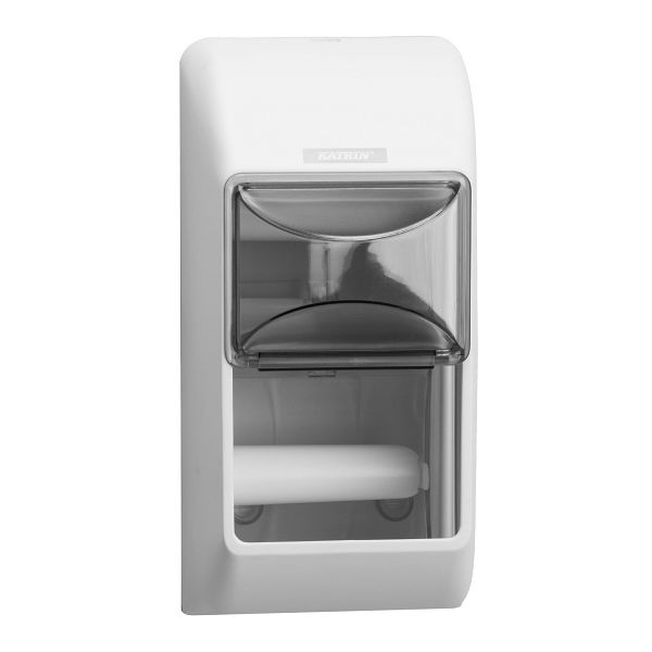 Katrin Spender - 2 Rollen Toilettenpapierspender, weiß, 300 x 145 x 145 mm (H/B/T), Kunststoff, 923840