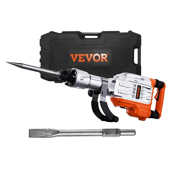 VEVOR Hochleistung-Betonbrecher Elektro Abbruchhammer 3500W 60J 2 Meissel-Set, DXDHYCPZJZKJ1REIGV2