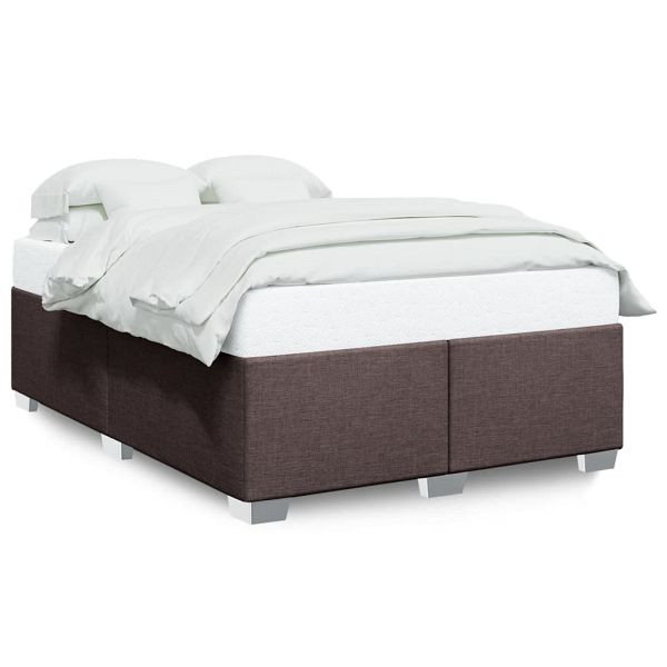 vidaXL Bettgestell Dunkelbraun 140x190 cm Stoff, 3284474