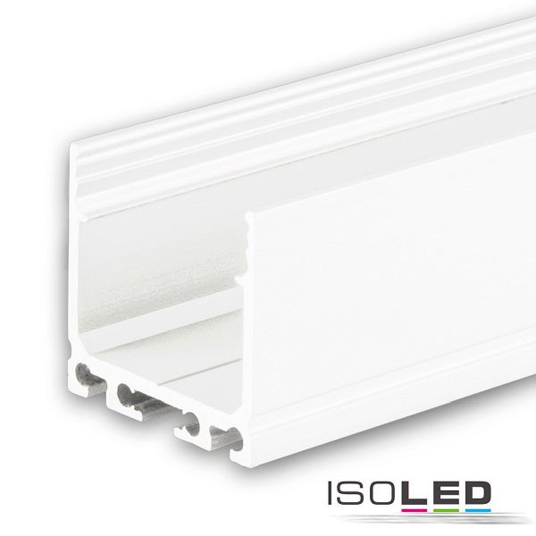 ISOLED LED Aufbauprofil SURF24 Aluminium pulverbeschichtet weiß RAL 9010, 200cm, 113192