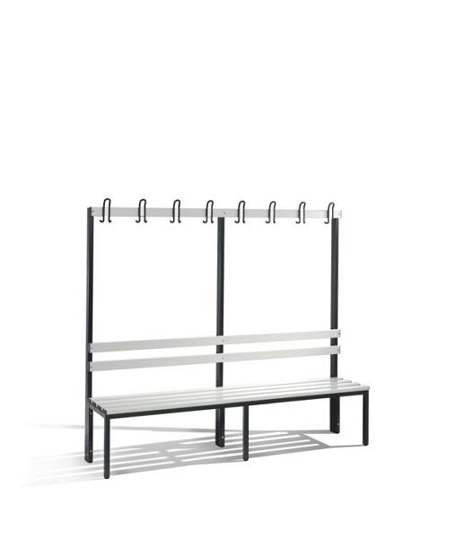 C+P Garderobenbank 1-seitig, H1650xB1960xT400 mm, Grau, 8052-100 S10080