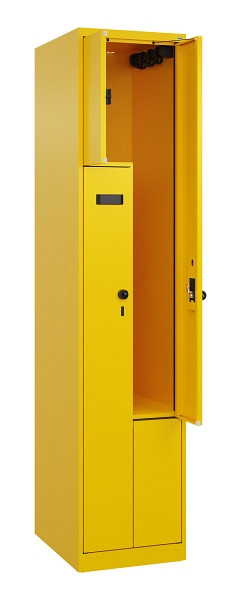 C+P Z-Spind Evolo PLUS, 2 Fächer, 1850x400x500mm, 1023/1023, Drehriegel, 049003-122 S10016