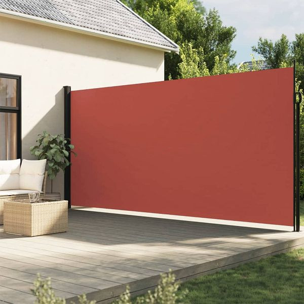 vidaXL Seitenmarkise Ausziehbar Terrakottarot 200x500 cm, 4004468