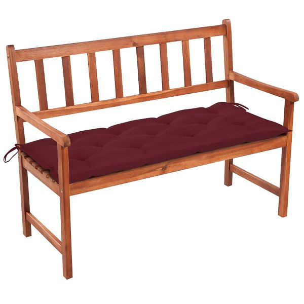 vidaXL Gartenbank mit Auflage 120 cm Massivholz Akazie, 3063792