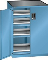 LISTA Schubladenschrank 36x27E (BxTxH) 717x600x1020mm CODE Lock, Lichtblau 4 Schubladen, Tragkraft Schubladen: 75kg, 79.416.010.C