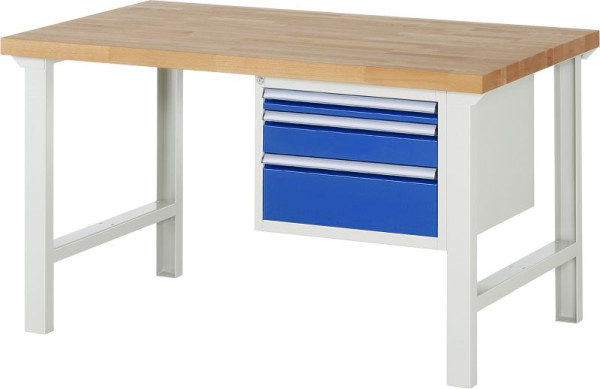 RAU Werkbank Serie 7000 - Baukasten-Bauweise, 3 x Schublade, 1500x840x900 mm, 03-7126A1-159B4S.11