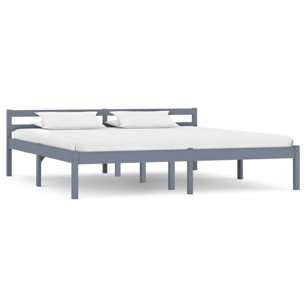 vidaXL Massivholzbett Grau Kiefer 160x200 cm, 283200, 8719883676838