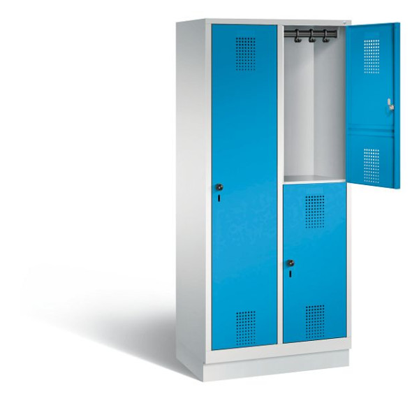 C+P Kombi-Spind Evolo, H1800xB810xT500mm, Farbe: Lichtgrau / Lichtblau, 48620-22 S10019