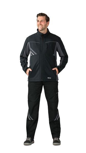 Planam Highline Softshelljacke, schwarz/schiefer/zink, Größe 5XL, 2721072