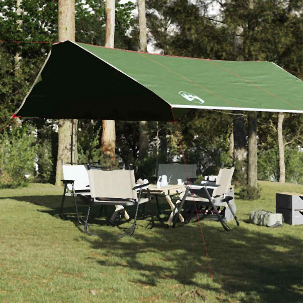 vidaXL Tarp Grün 420x440 cm Wasserdicht, Trekking, 94676