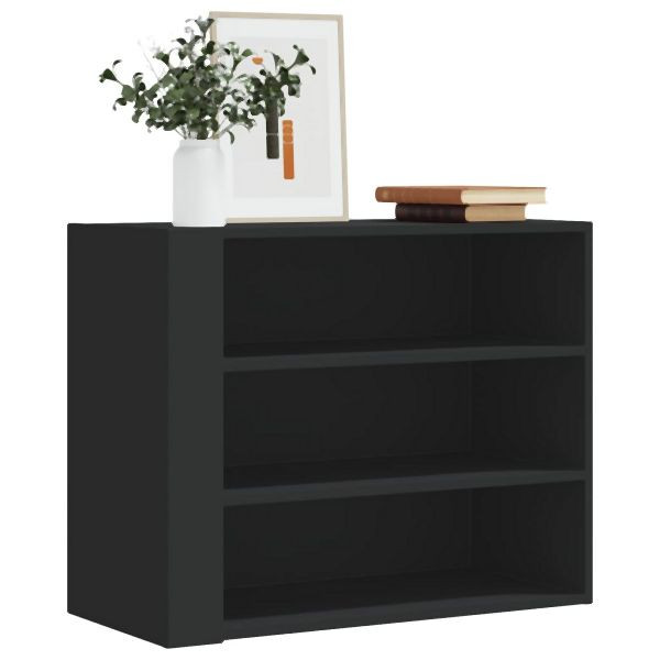 vidaXL Wandregal Schwarz 75x35x60 cm Holzwerkstoff, 848417
