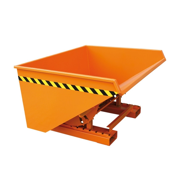 Eichinger Industrie Kippbehälter mit Abrollkufen, 1500 kg, 1750 Liter, reinorange, 20231500000000