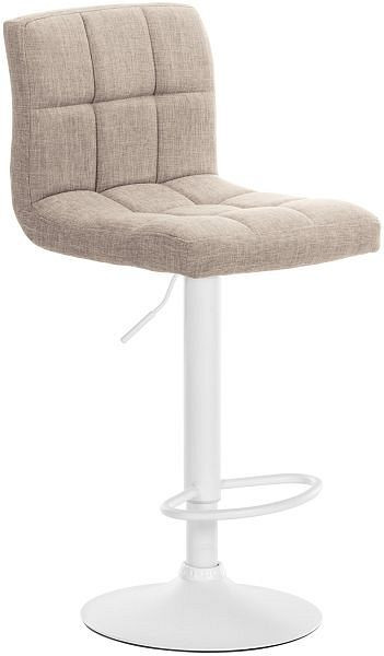 CLP Barhocker Calma Stoff weiß, creme, 322484, 4251756493202