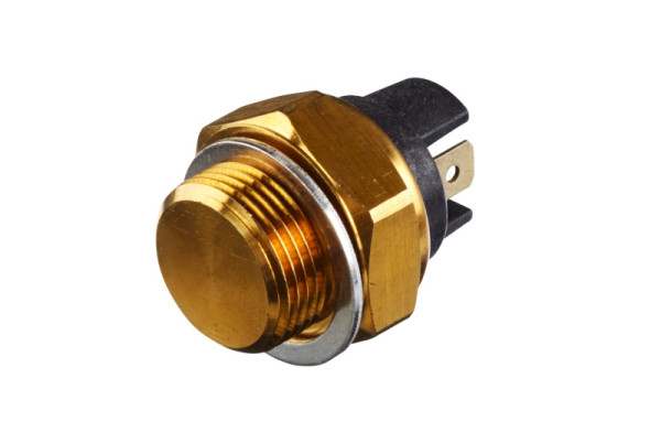 HELLA Temperaturschalter, Kühlerlüfter, 12V, 2-polig, Flachstecker, geschraubt, Schließer, 6ZT 007 800-001
