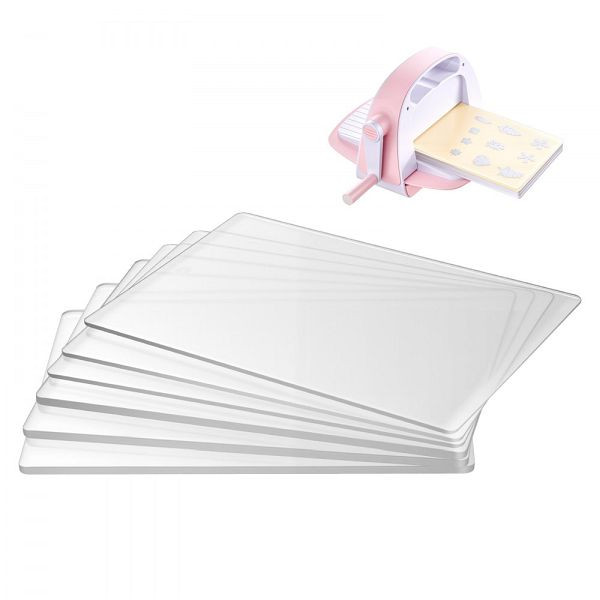 VEVOR Stanzplatten 6er-Pack 225x156 mm, Polycarbonat, für Stanz- & Prägemaschine KM-1860, Transparent, DPPJ6INCHSD0HCAL9001V0