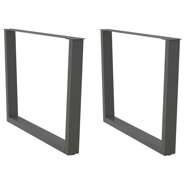 vidaXL Esstisch Beine V-Form 2 Stück Anthrazit 100x(72-73,3) cm Stahl, 4012658