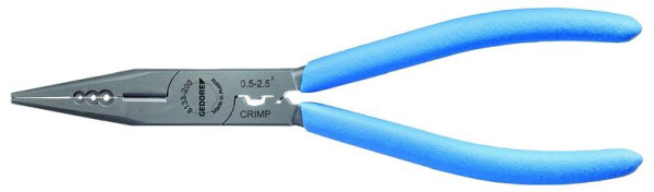 GEDORE Mehrfachzange mit Schneide, gezahnt, gerade Form, Antirutsch-Griff, 180 mm, 1997394