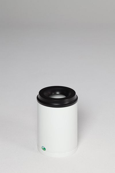 VAR Papierkorb feuersicher, 15 L, Löschkopf schwarz, weiß, 3145