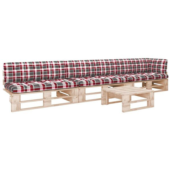 vidaXL 4-teilig Paletten-Lounge-Set mit Kissen Imprägniertes Kiefernholz, 3066757