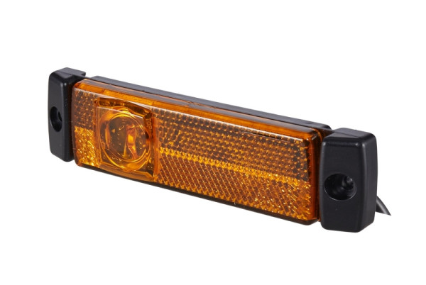 HELLA Seitenmarkierungsleuchte, LED, 24V, Schraubanschluss/Anbau, gelb, LED-Lichtfarbe: gelb, 520mm, 2-polig, links/rechts, 2PS 008 645-801