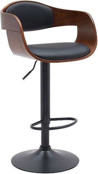 CLP Barhocker Kingston B Kunstleder, walnuss/schwarz, 321625
