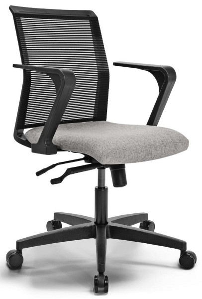 Deskin Bürostuhl SIGMA SMART ohne Armlehnen, Schwarz/Hellgrau, 800 x 600 x 330 mm, 333332