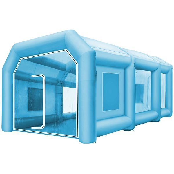 VEVOR Aufblasbare Sprühkabine/Zelt 8 x 4,5 x 3 m, mit 2 elektrischen Gebläse, CQZP8X4.5X3MZH001V2