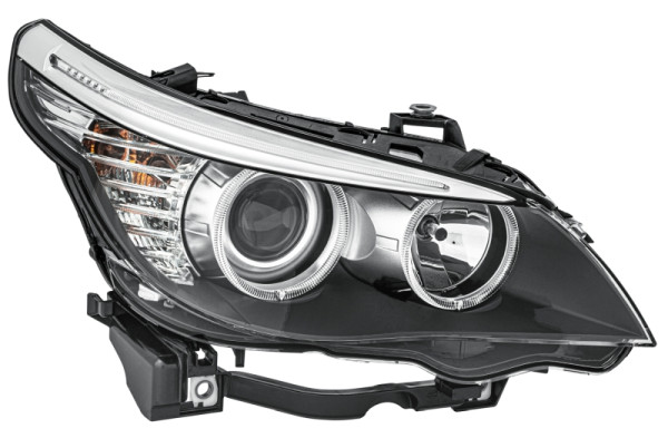 HELLA Halogen/DE-Hauptscheinwerfer - für u.a. BMW 5 (E60) - ECE - für Linksverkehr - rechts, 1LL 009 449-041