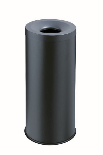 Orgavente GRISU, Sicherheits-Abfallbehälter aus pulverbeschichteter Stahl Farbe schwarz, H x Ø 600x266 mm, 30L, 770031