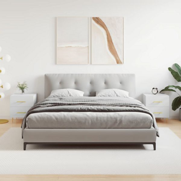 vidaXL Nachttische 2 Stk. Weiß 40x35x47,5 cm Holzwerkstoff, 827277