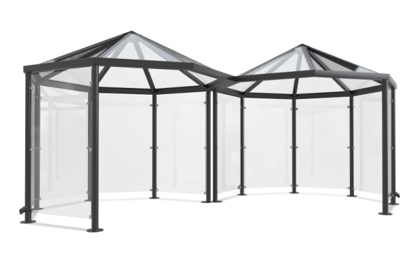 WSM Pavillon Paris P802 VSG Zweierkombination glashell als Bausatz, 102100043