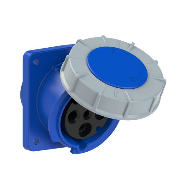 ELSPRO CEE-Einbausteckdose 4polig/63A/400V/6h/IP67/schräg, AD3864S