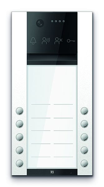 TCS Türkontrollsystem PES PRO IP Video Außenstation 10T 2 Spalten AP RAL9010 reinweiß, AVA420210-0019