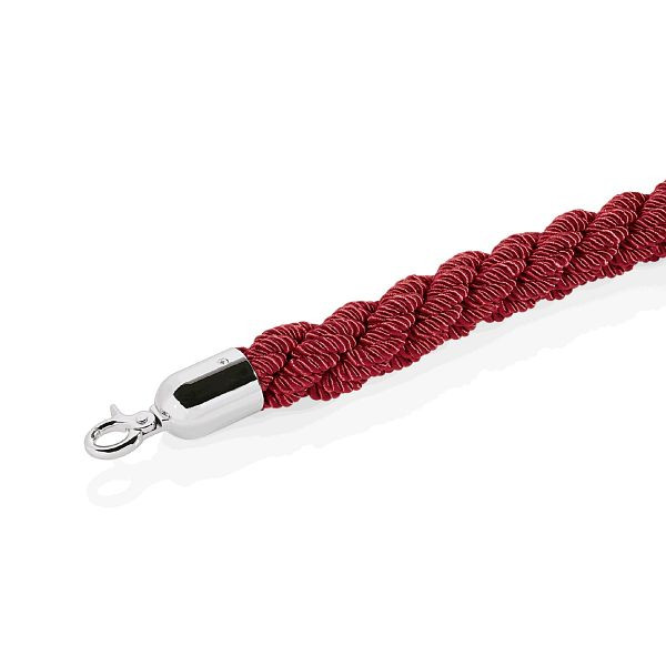 WAS Classic Verbindungskordel, Durchmesser 38 mm, 2,5 m, rot, mit verchromten Beschlägen, 2212252