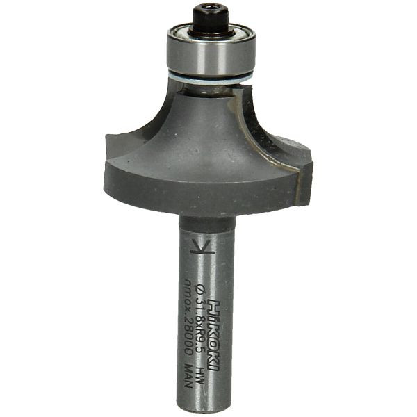 HiKOKI 8 mm Abrundfräser mit Kugellager 31.8x59x9.5, 754106