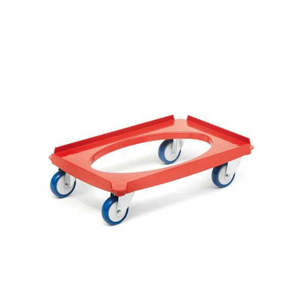 Torwegge Transportroller Universal, Tragfähigkeit 300 kg, Länge 810 mm, Breite 610 mm, Ladefläche Länge 800 mm, Ladefläche Breite 600 mm, grau, 0053702