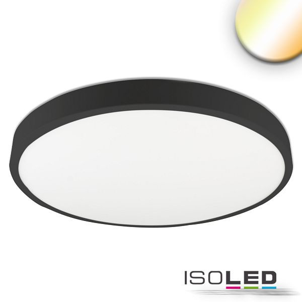 ISOLED LED Deckenleuchte PRO schwarz, 36W, rund, DN500, ColorSwitch 2700/3000/4000K, dimmbar, 115202