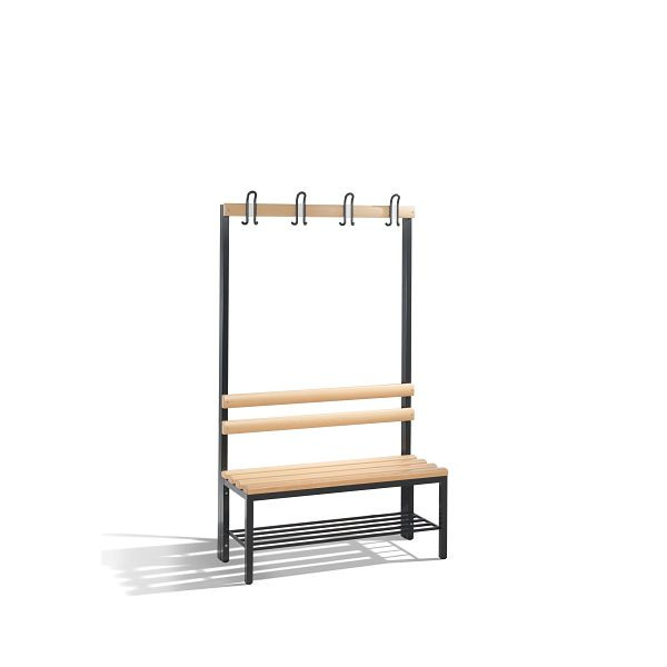 C+P Garderobenbank einseitig Basic, H1650xB1000xT400mm, 8050-110 S10001