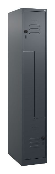 C+P Z-Spind Classic PLUS, 2 Abteile, 1700x300x500mm, 7016/7016, Drehriegel, 0800037-102 S10021