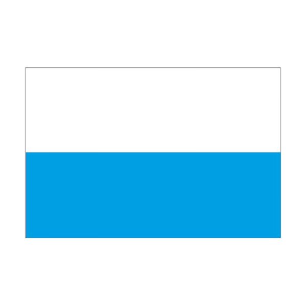 Stein HGS Landesflagge Bayern I, 60 x 90 cm (Querformat), mit Seil und Schlaufe, FlagTop 110 g/m², für Fahnenmasten 6 m, ohne Hohlsaum, 26110