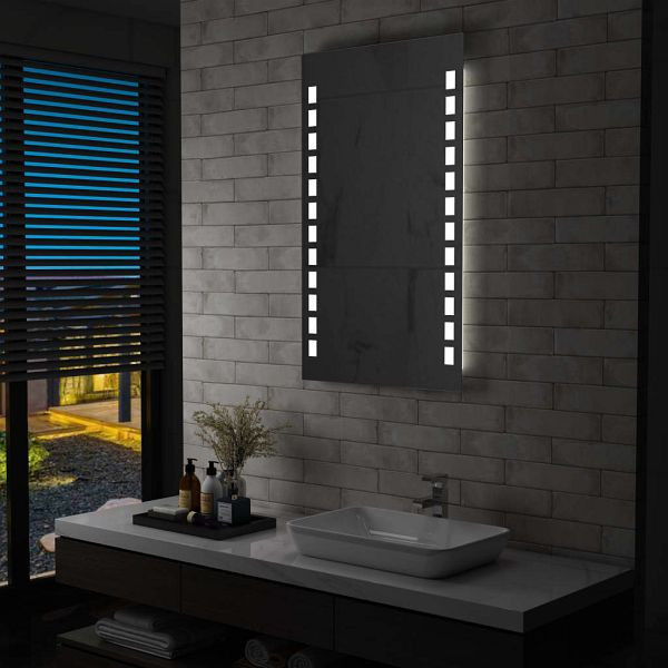 vidaXL Badezimmer-Wandspiegel mit LEDs 60x100 cm, 144698